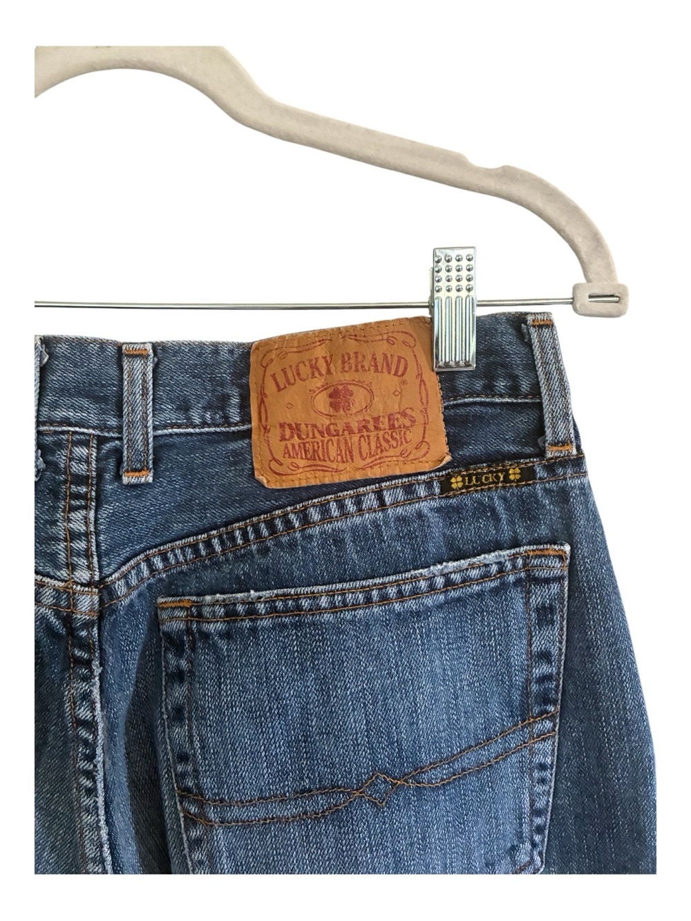 Vintage 2000s Americana Grunge 90s Lucky Brand Blue Denim Jeans Size 32 - Picture 5 of 7